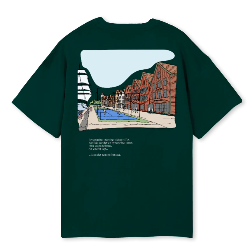 BRYGGEN Wild Green Oversized Tee. - Image 2
