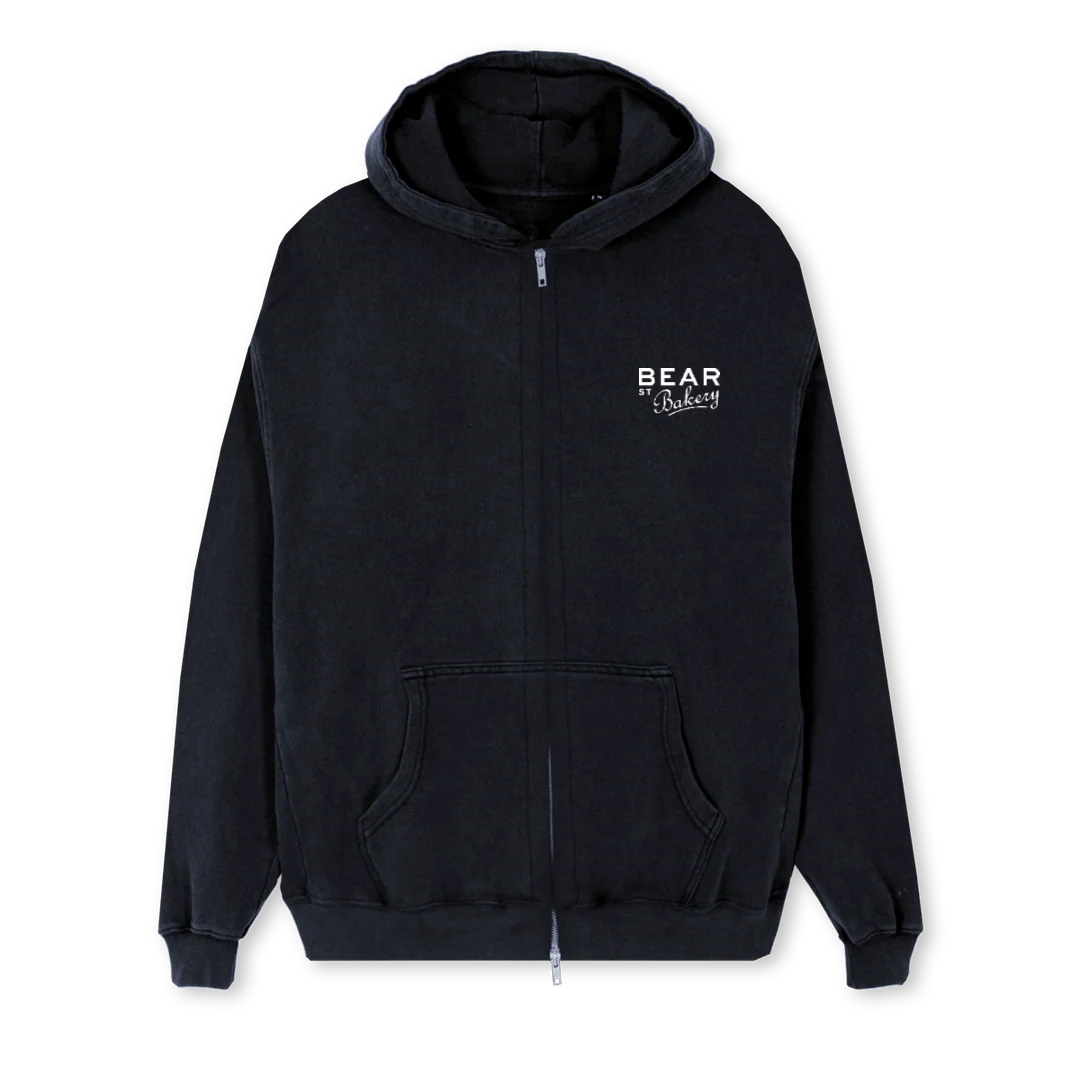 BSB  Vintage Black Regular Zipped Hoodie.