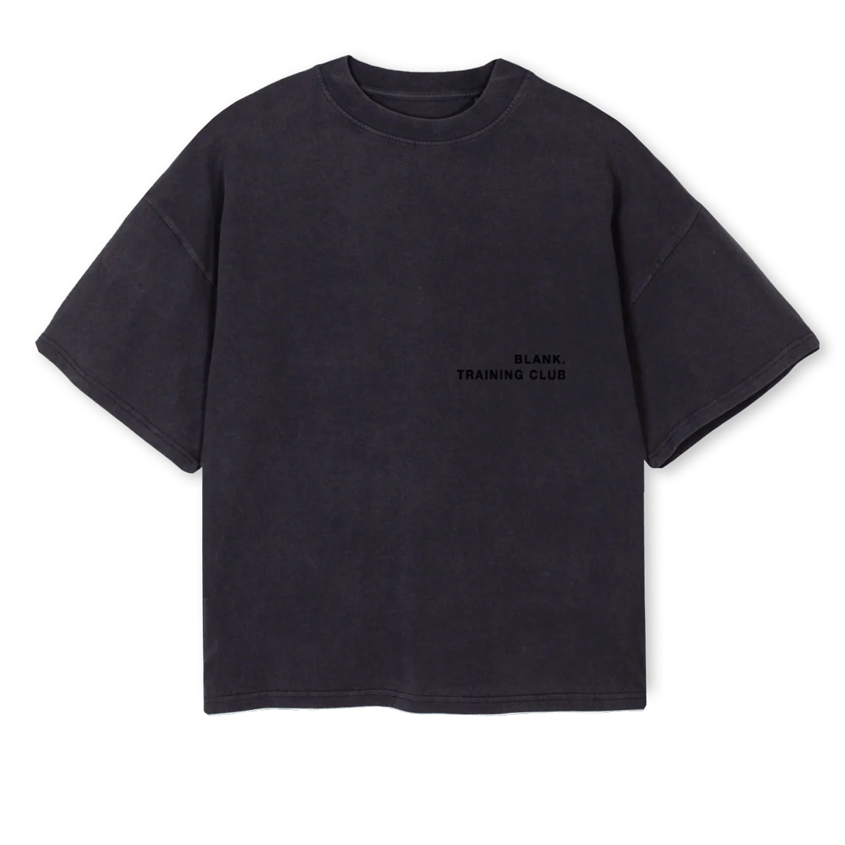 BTRANINGCLUB Vintage Black Oversized Boxy Tee.
