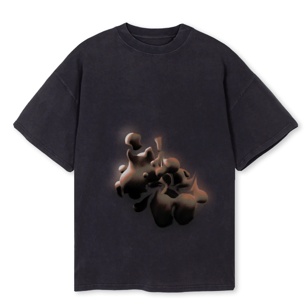 BUBBLY Vintage Black Oversized Tee.