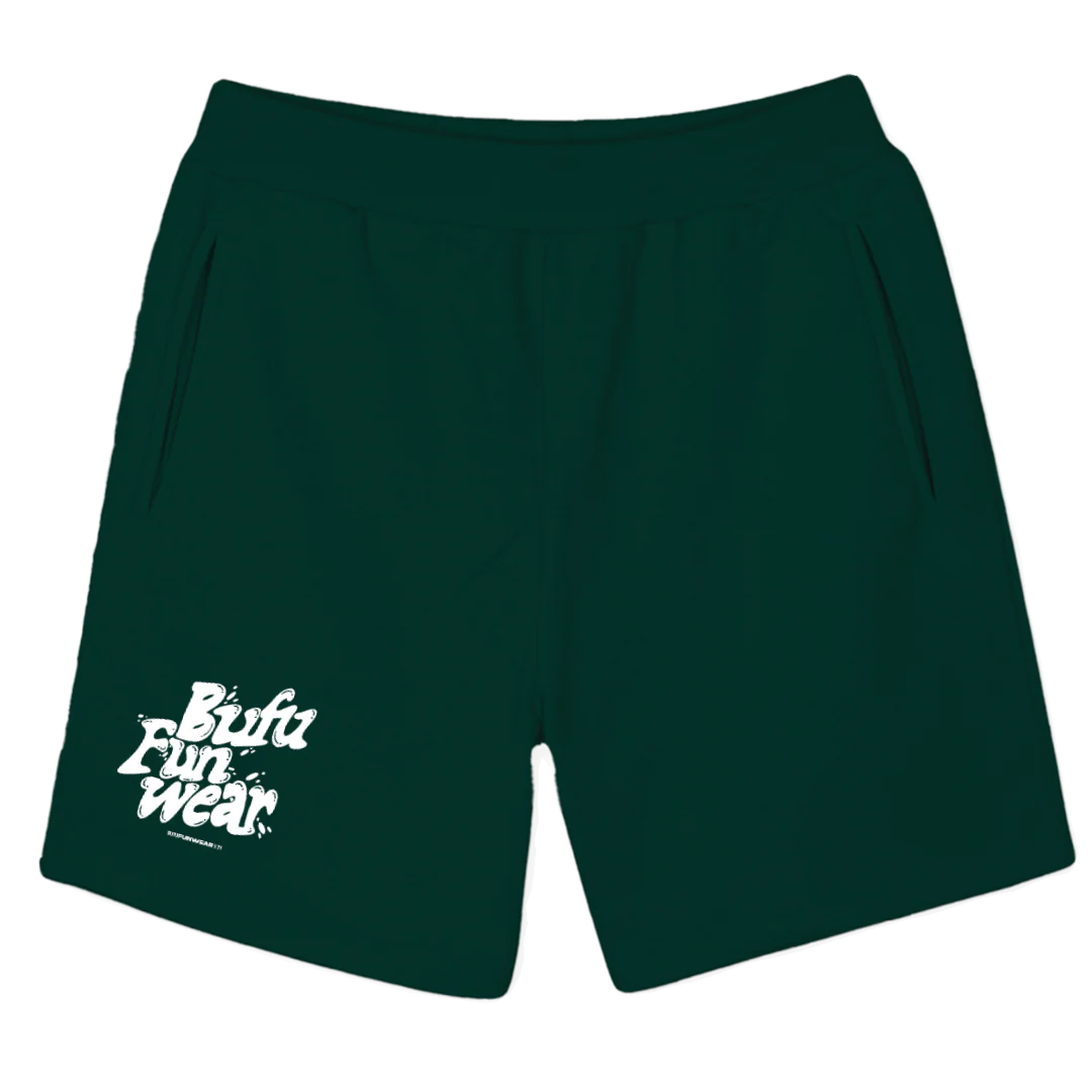BUFUSHORT Wild Green Sweatshorts.