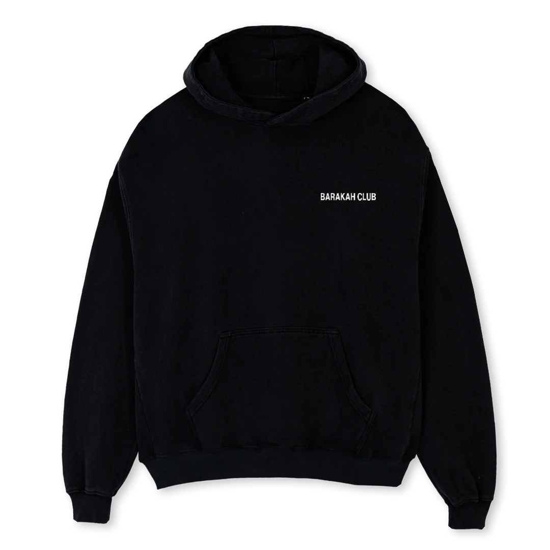 BUILT ON BARAKAH  Black Oversized Hoodie.