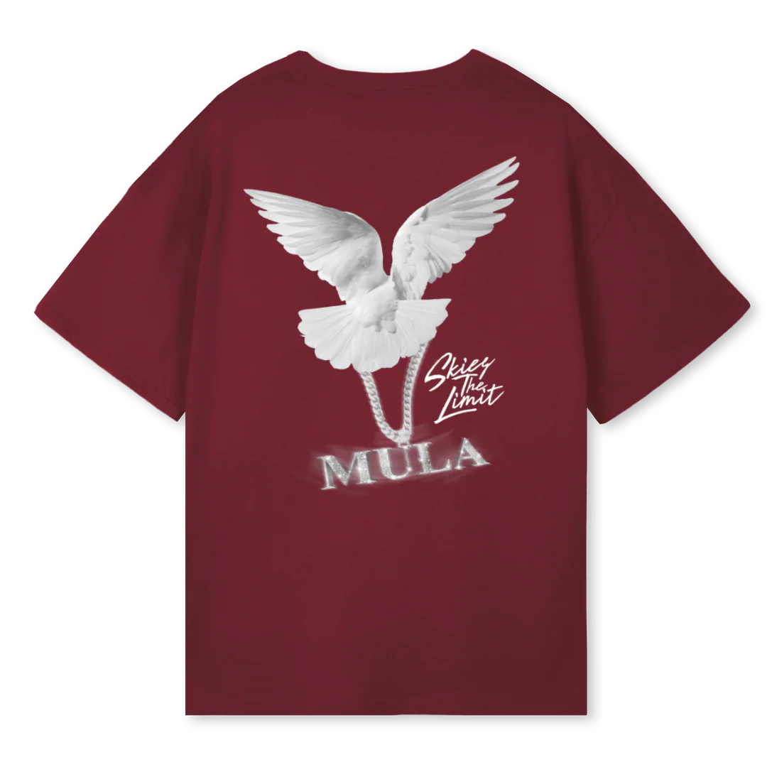 BURGANDY DOVE Burgundy Oversized Tee. - Image 2
