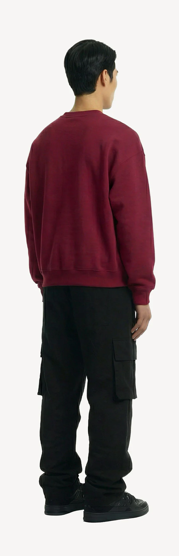 Burgundy Oversized Crewneck Sweater. - Image 5