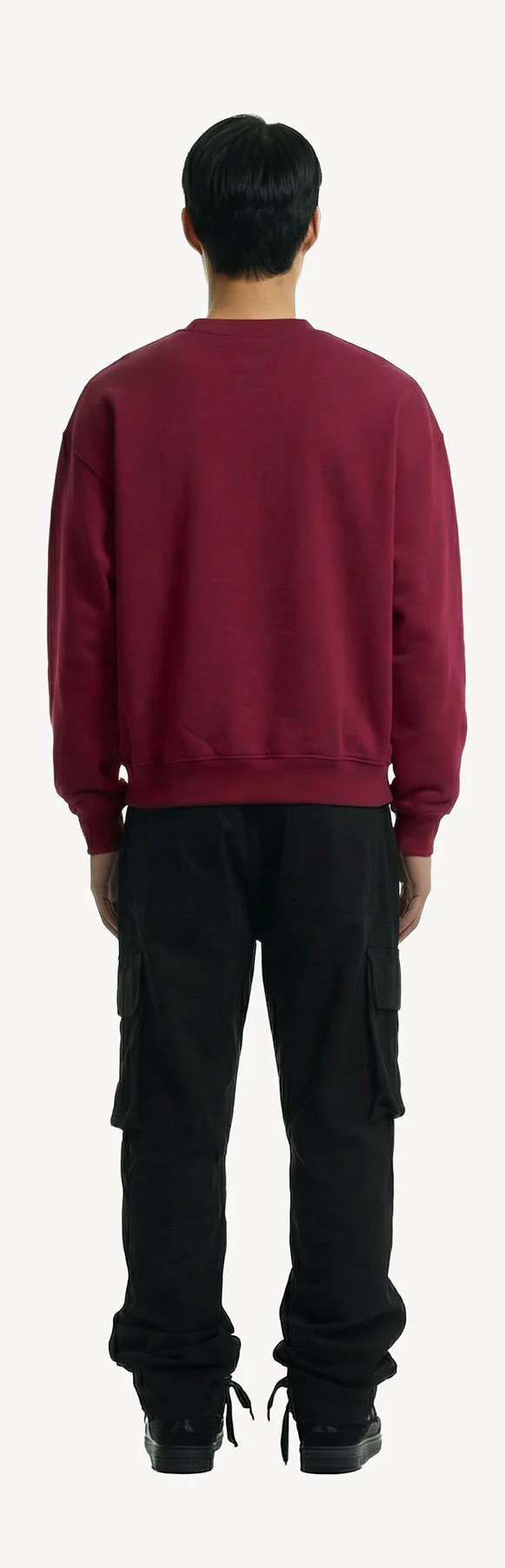Burgundy Oversized Crewneck Sweater. - Image 6