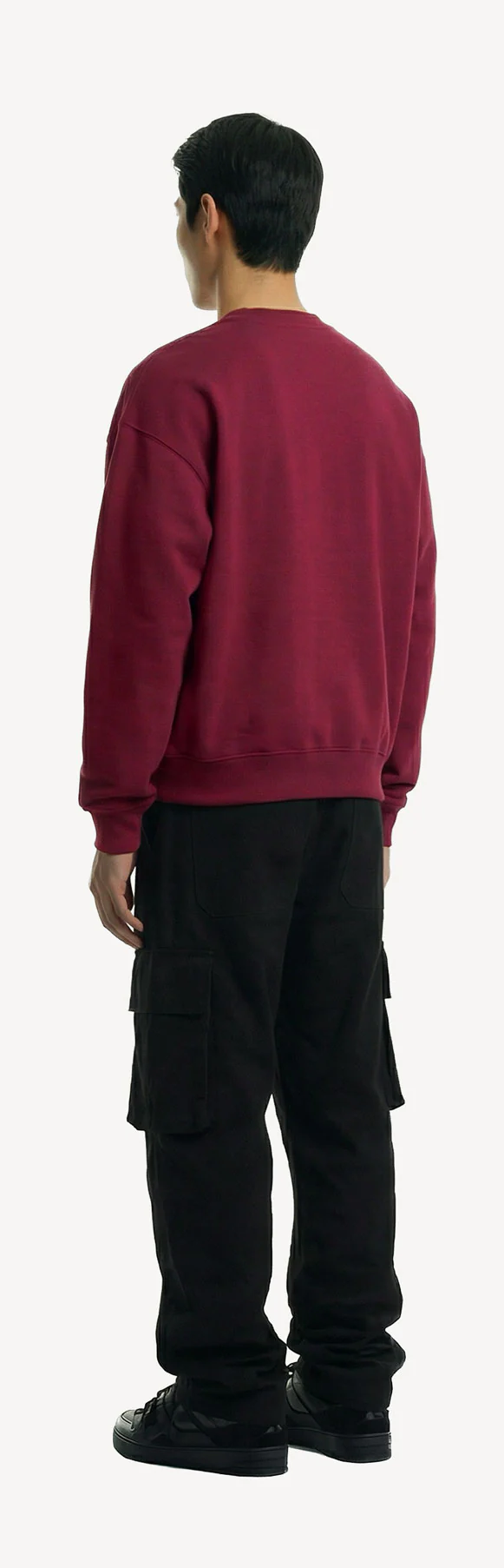 Burgundy Oversized Crewneck Sweater. - Image 7