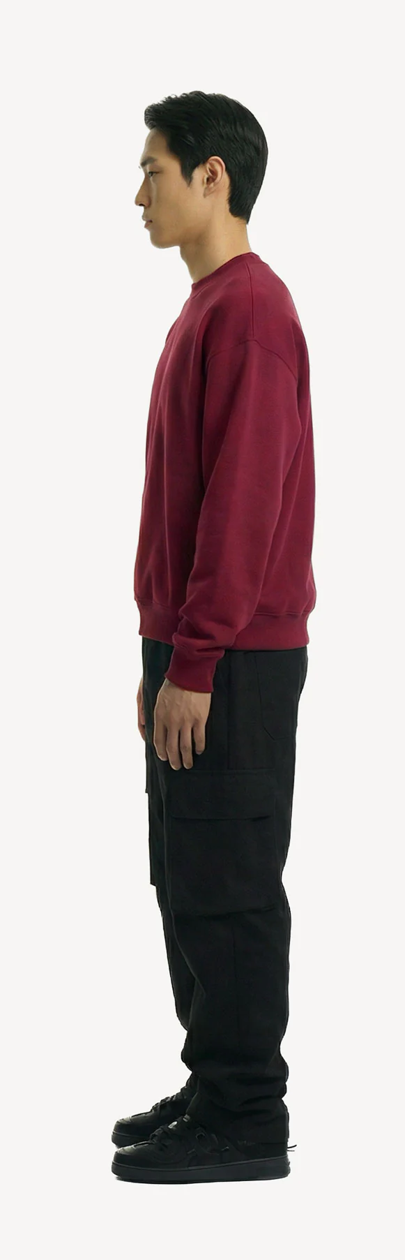 Burgundy Oversized Crewneck Sweater. - Image 8