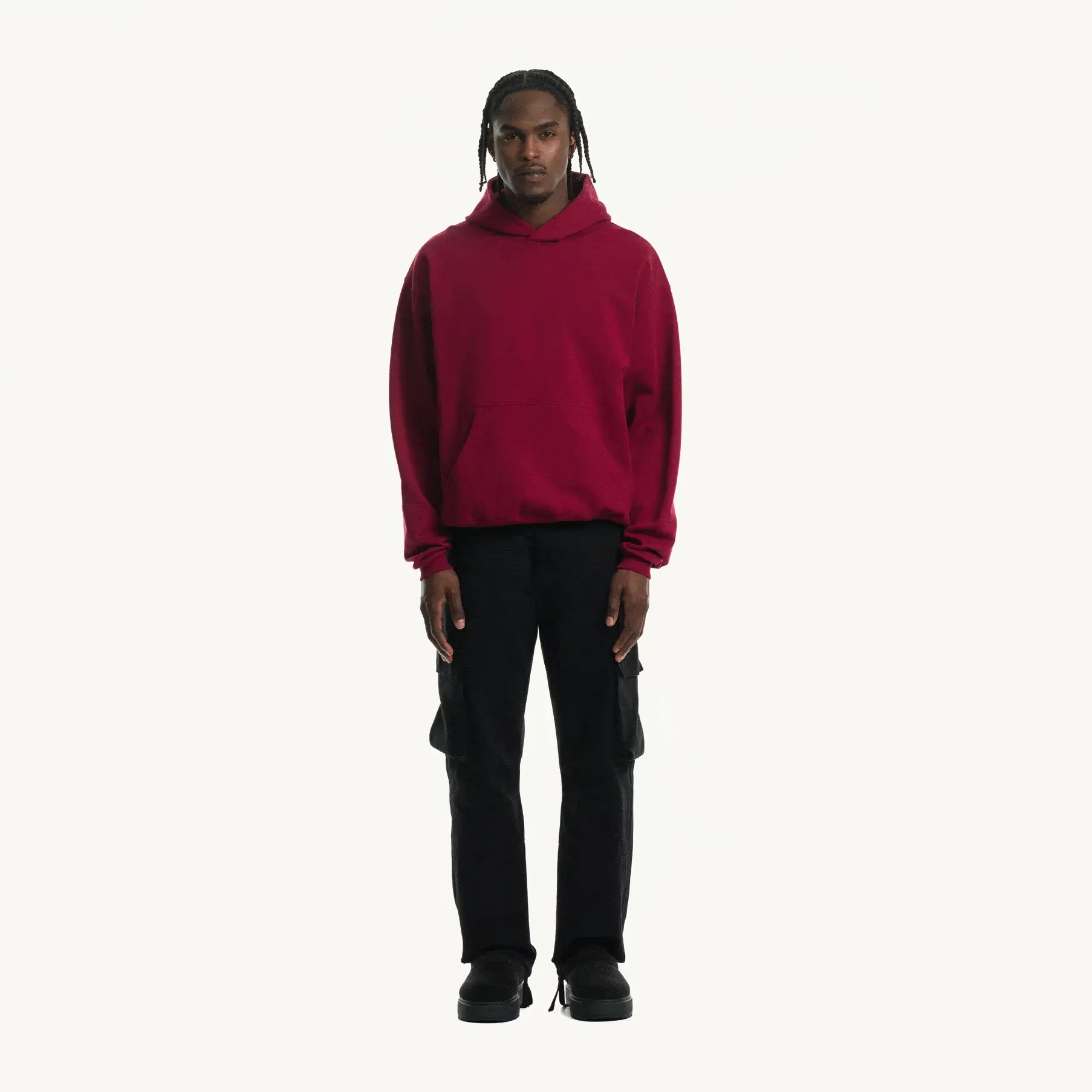 Burgundy Oversized Hoodie. - Image 3