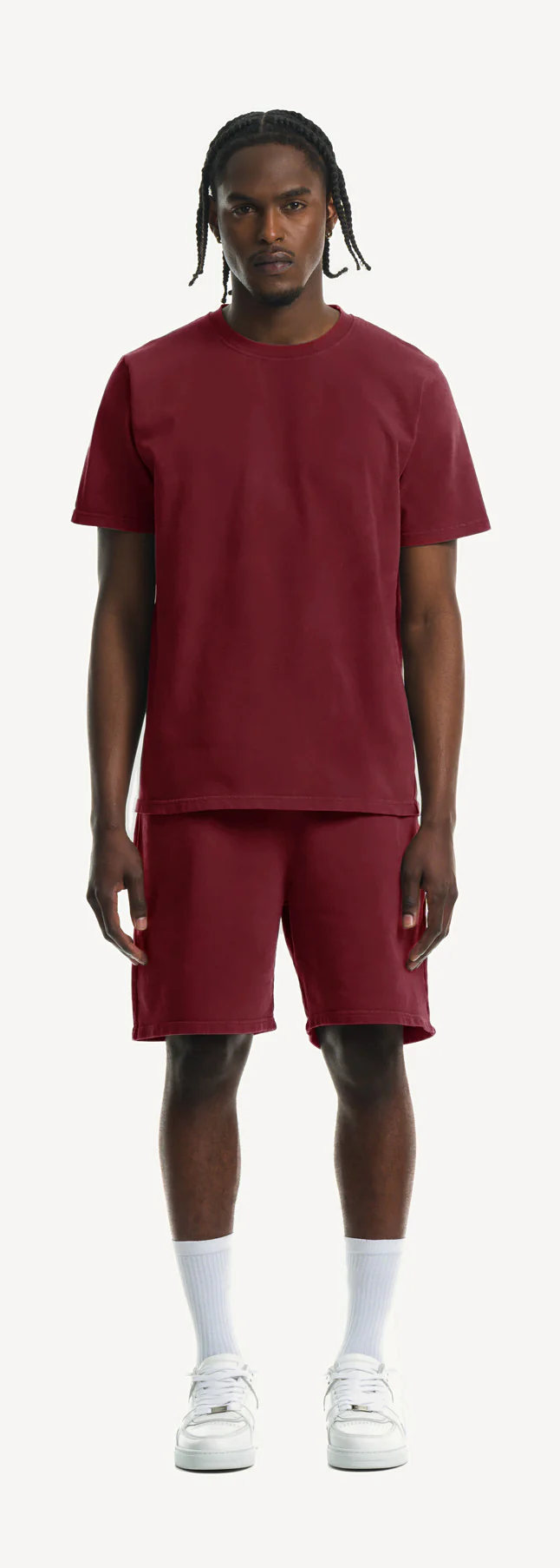 Burgundy Relaxed Sweatshorts. - Image 2