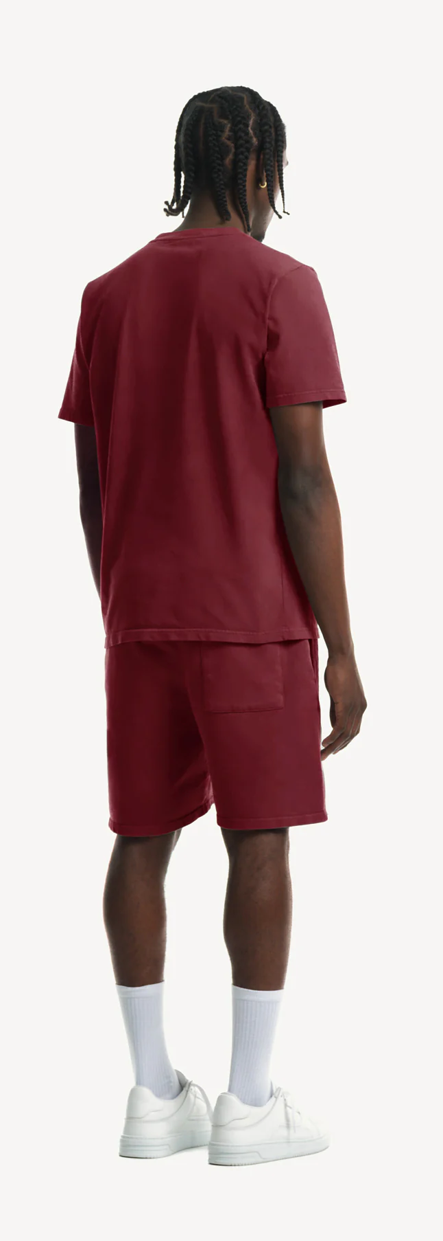Burgundy Relaxed Sweatshorts. - Image 5