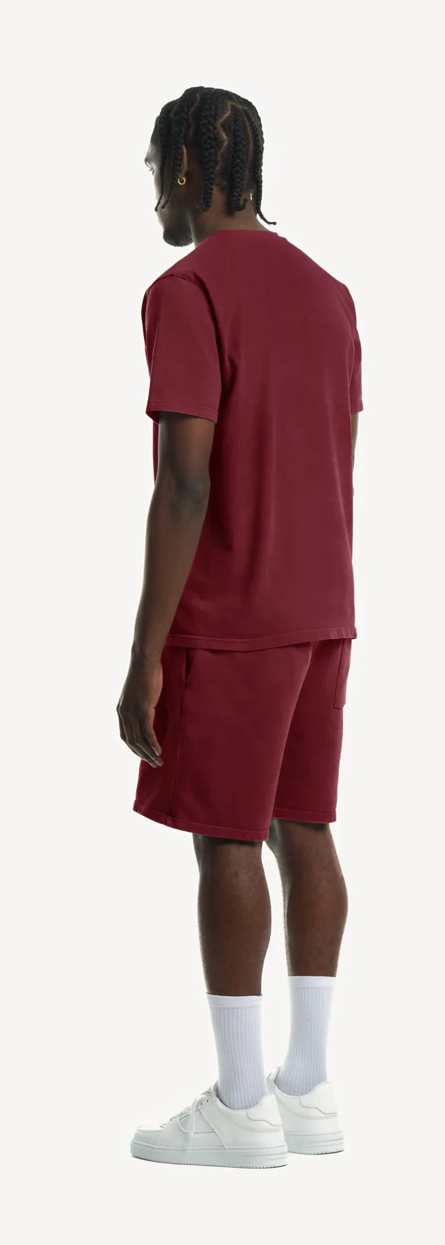Burgundy Relaxed Sweatshorts. - Image 7