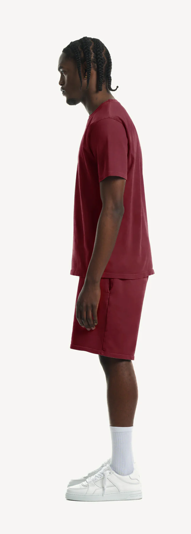 Burgundy Relaxed Sweatshorts. - Image 8