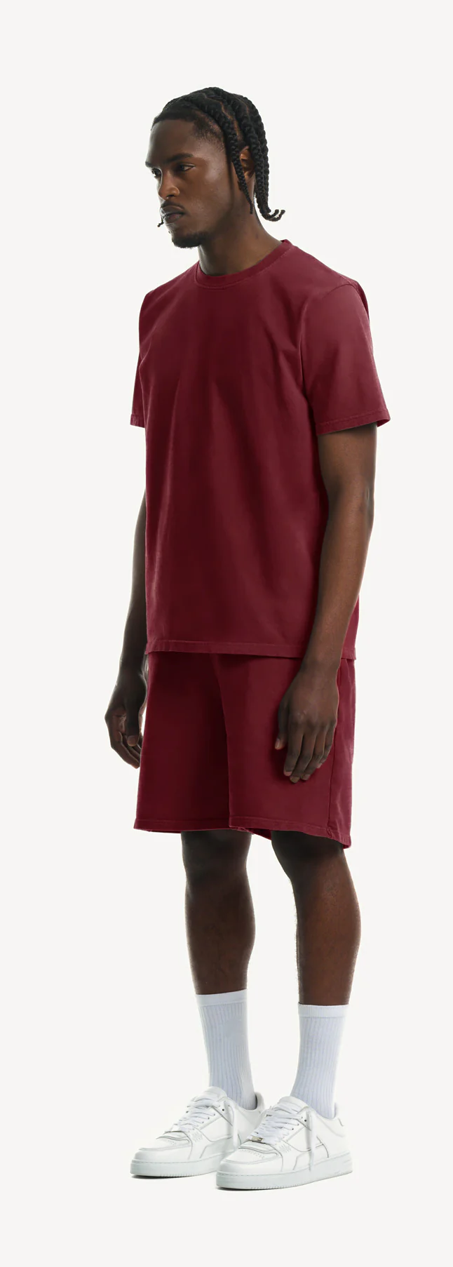 Burgundy Relaxed Sweatshorts. - Image 9