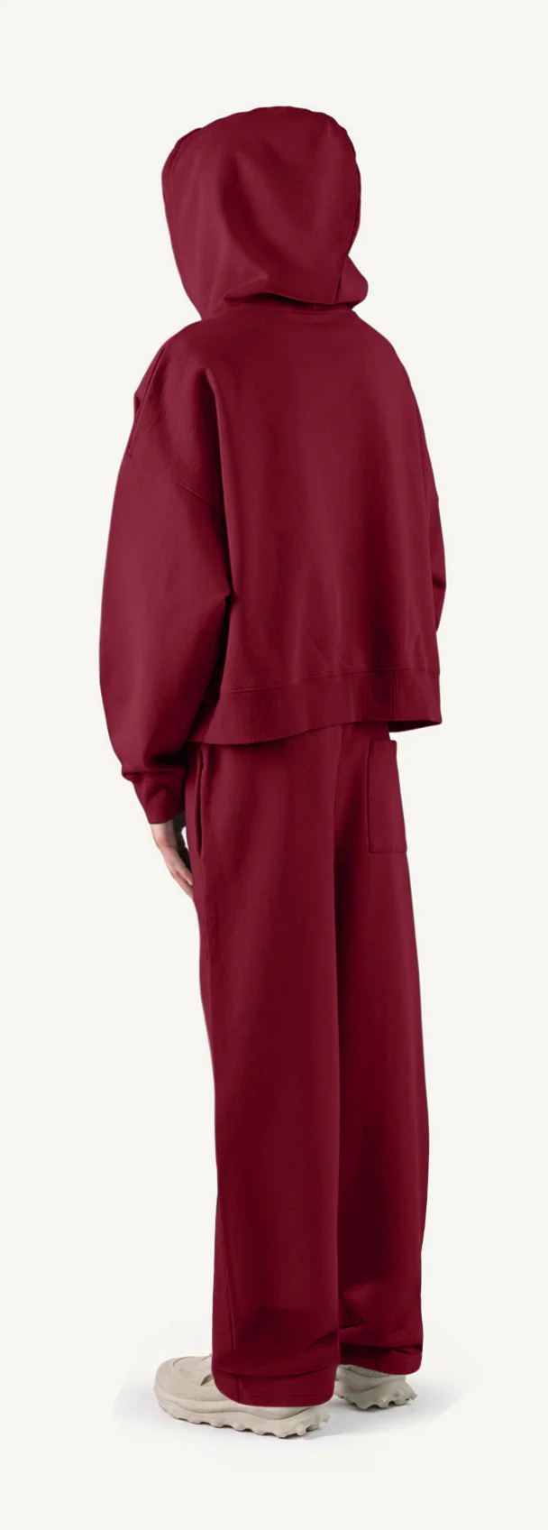 Burgundy Straight-Leg Baggy Sweatpants. - Image 7
