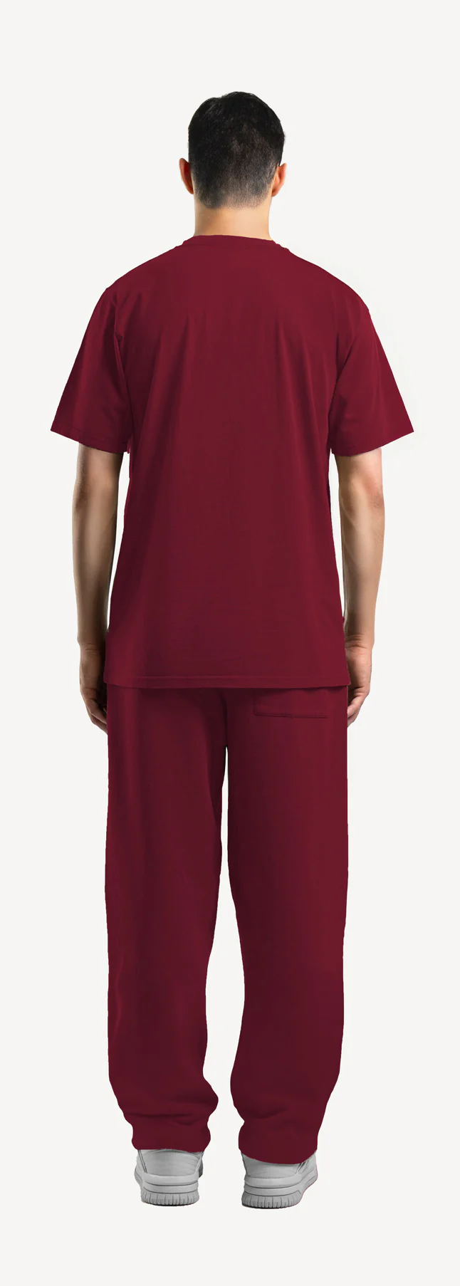Burgundy Straight-Leg Relaxed Sweatpants. - Image 6