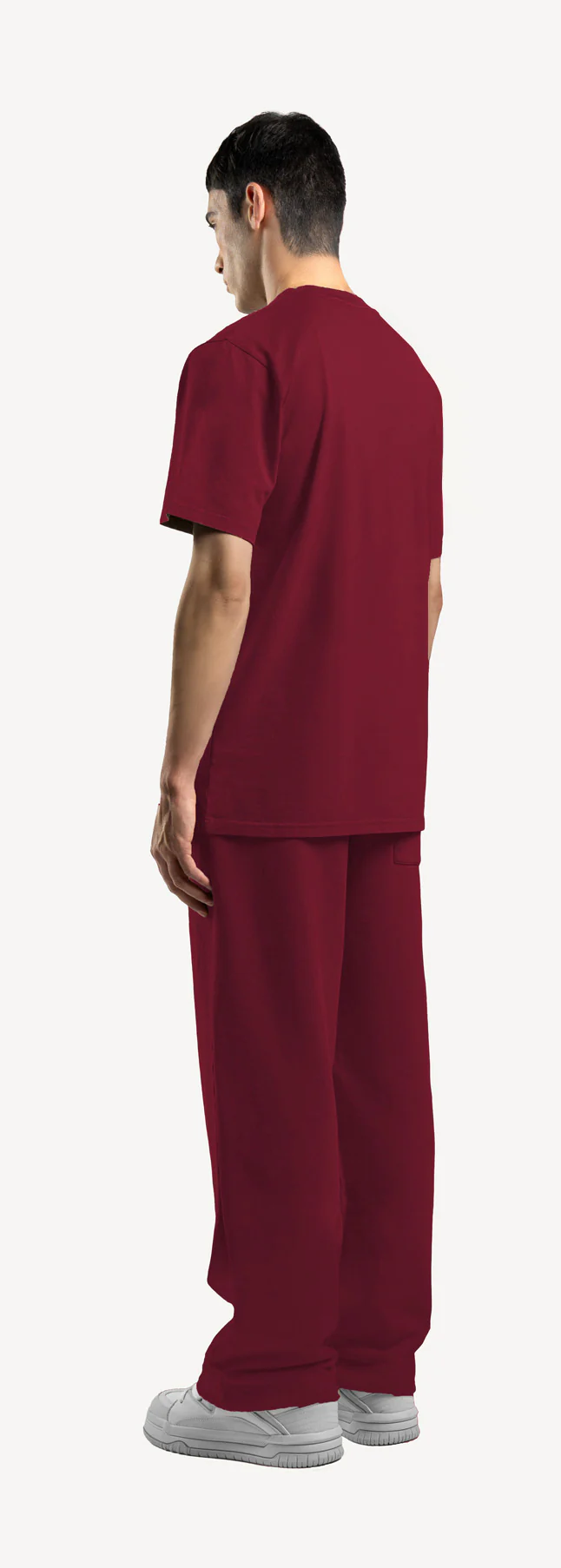 Burgundy Straight-Leg Relaxed Sweatpants. - Image 7