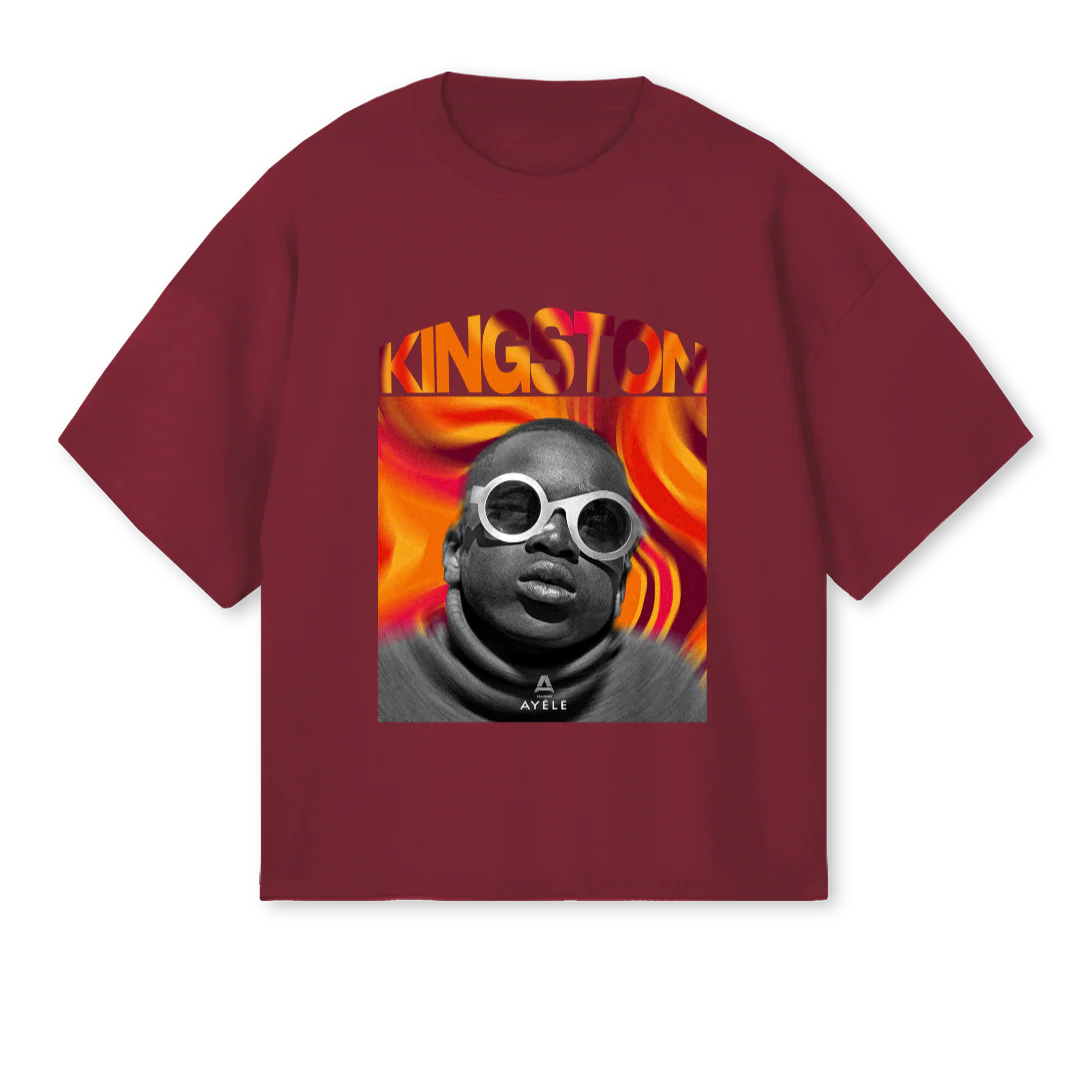 BURGUNDYISE Burgundy Oversized Boxy Tee.
