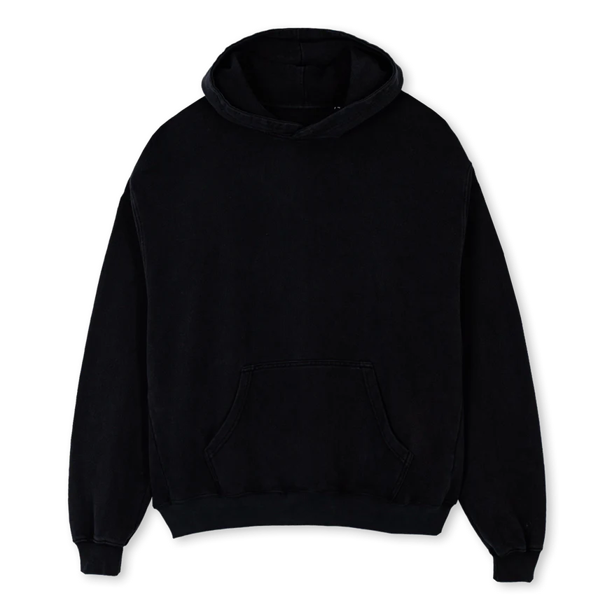 BURNEDFACE Black Oversized Hoodie.