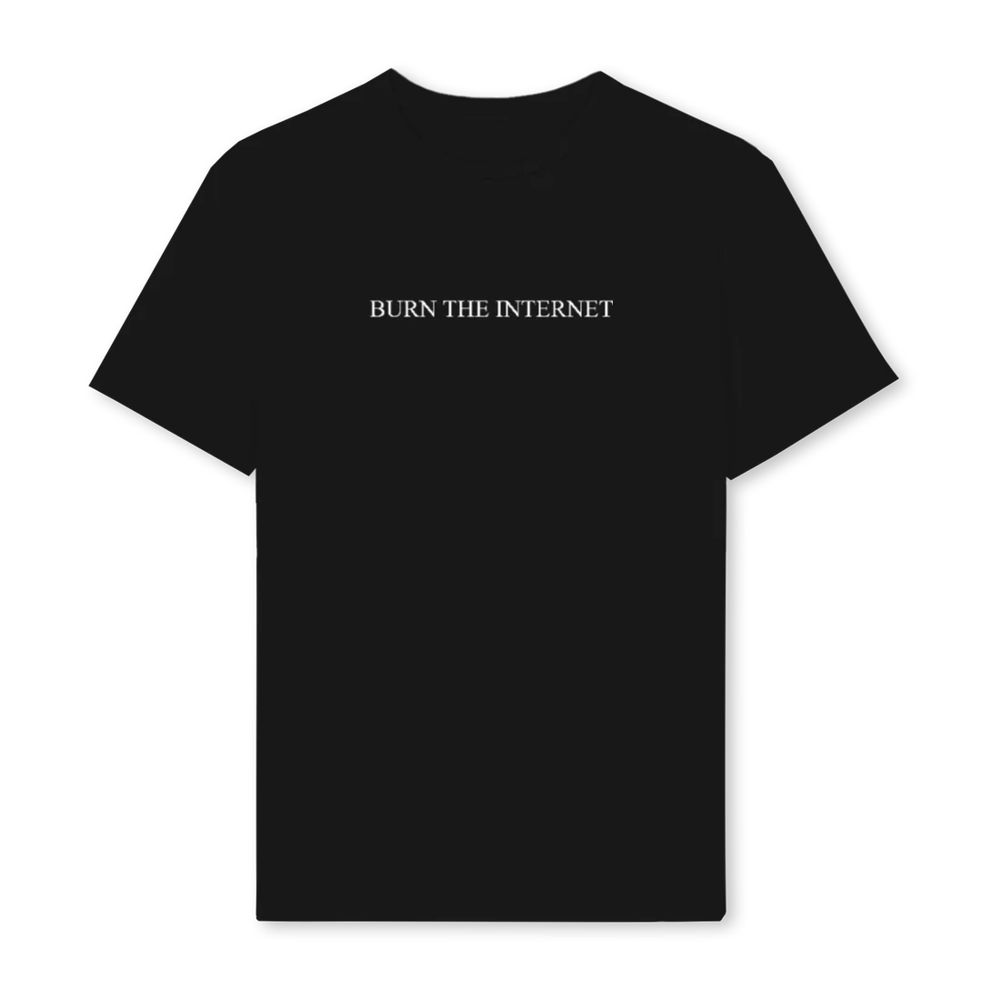 BURNTHEINTERNETTEE Black Regular Tee.