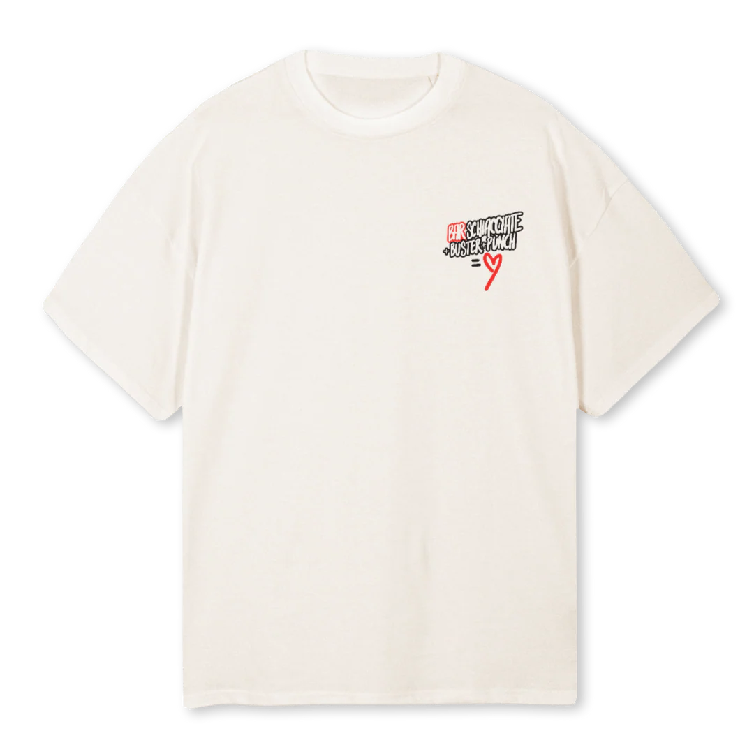BUSTERPUNCHVWHITETEE Vintage White Oversized Tee.