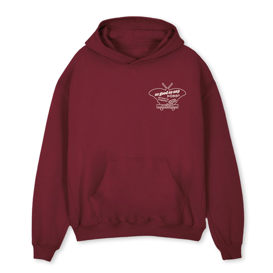 BUTTERFLYMEMBERSCLUB Burgundy Oversized Hoodie.
