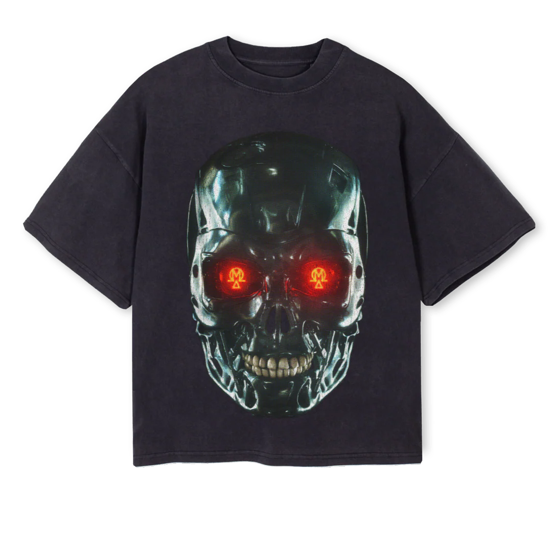 BUYA MOVNT Vintage Black Oversized Boxy Tee.