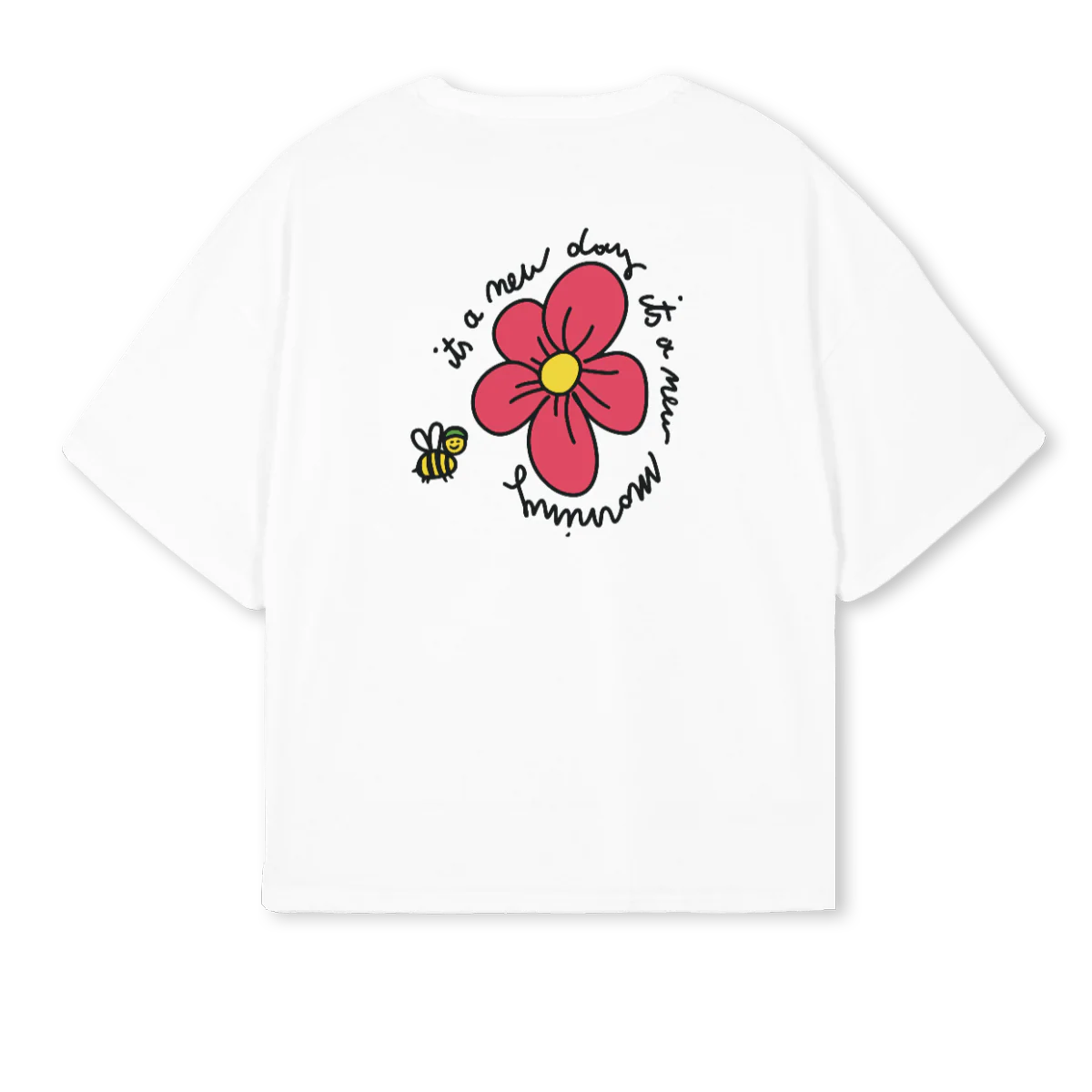 BUZZZ White Oversized Boxy Tee. - Image 2