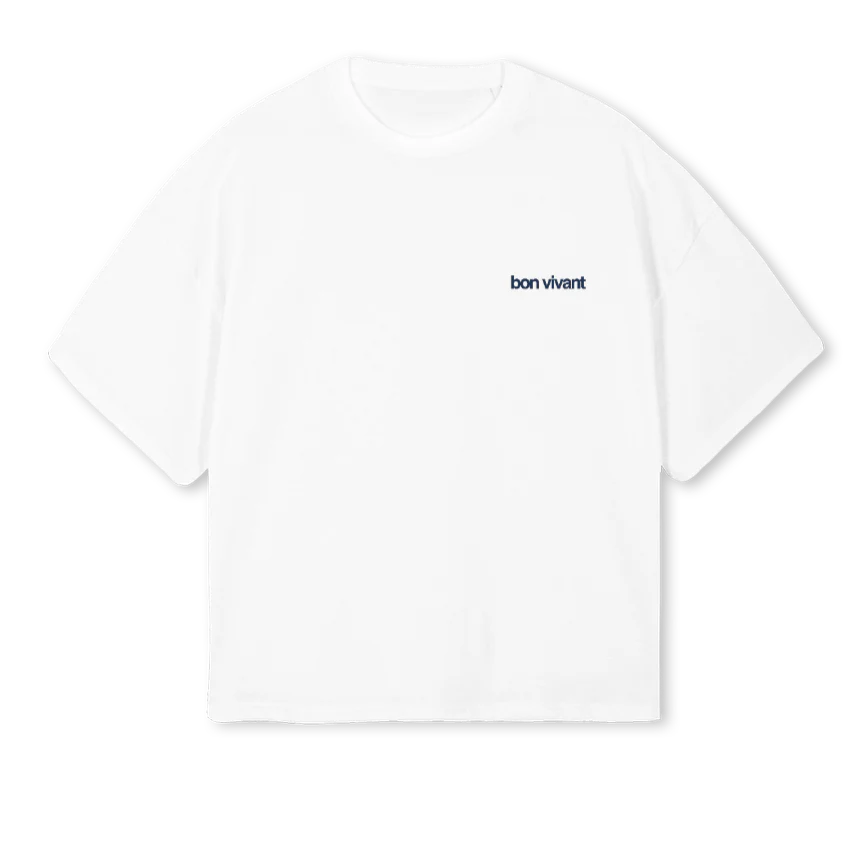 BVGFA BOXY White Oversized Boxy Tee.