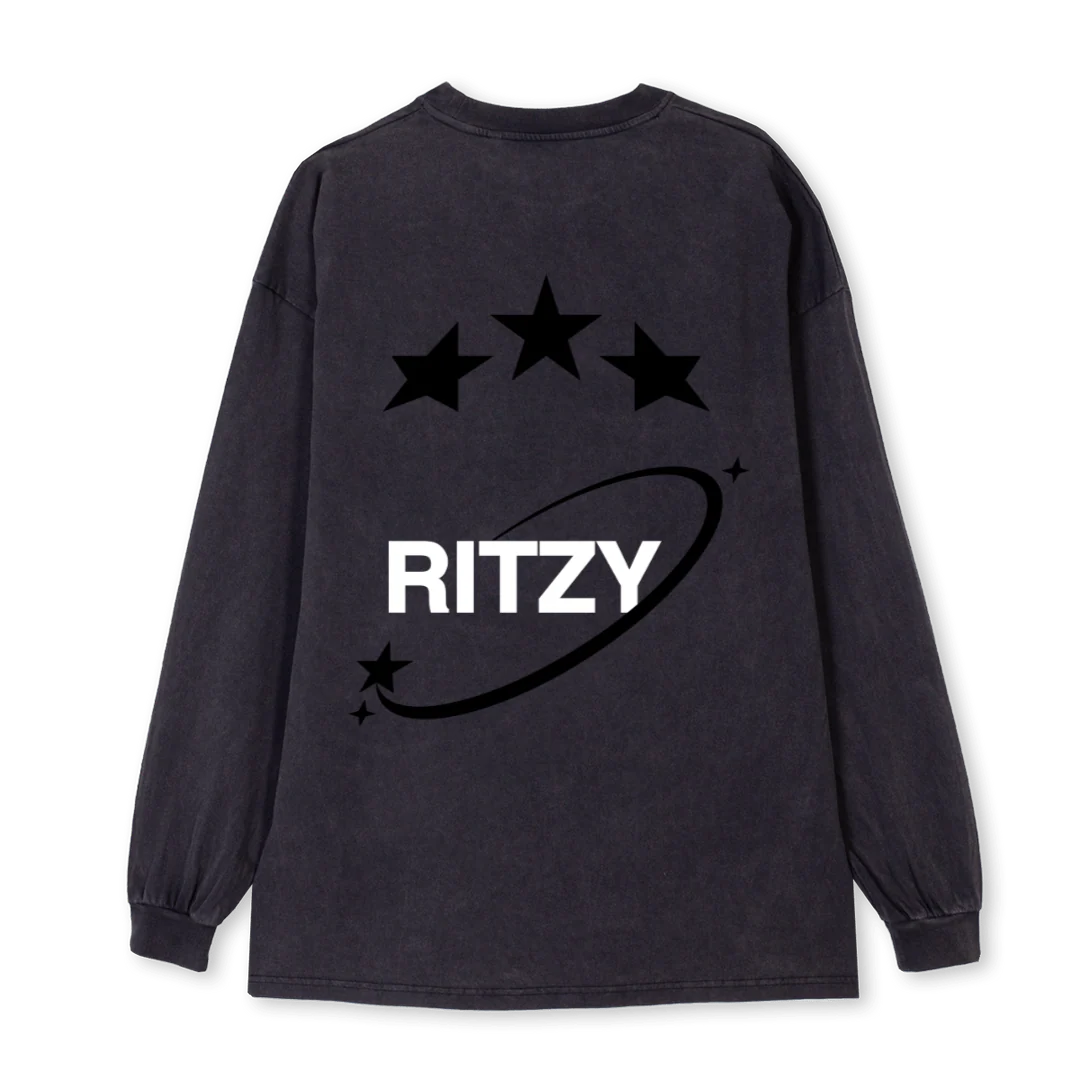 BVL Vintage Black Oversized LS Tee. - Image 2