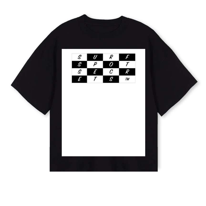 BWSSS Black Oversized Boxy Tee.