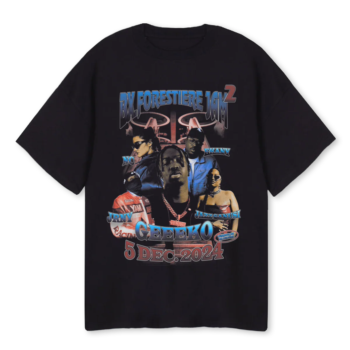 BXFORESTIERETWO Black Oversized Tee.