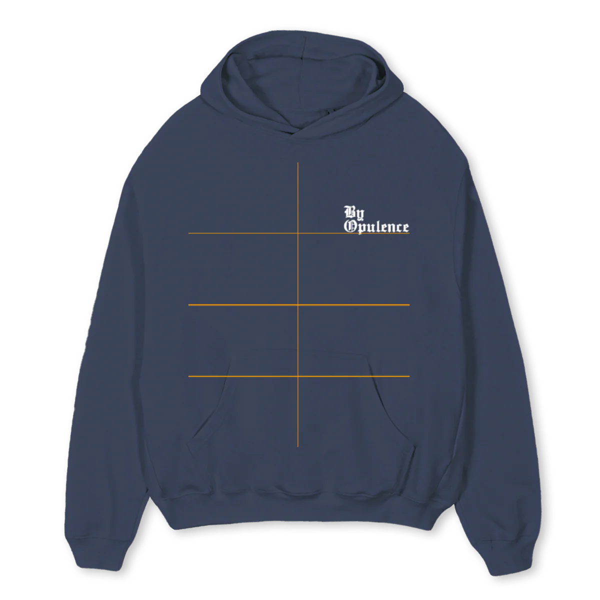 BYOPNAVYOH Navy Blue Oversized Hoodie.