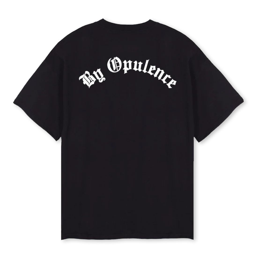 BYOPULENCECURVETEE Black Oversized Tee. - Image 2