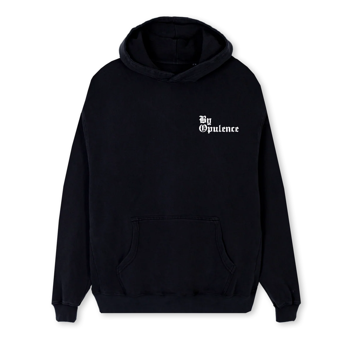 BYOPULENCEHOOD Black Regular Hoodie.