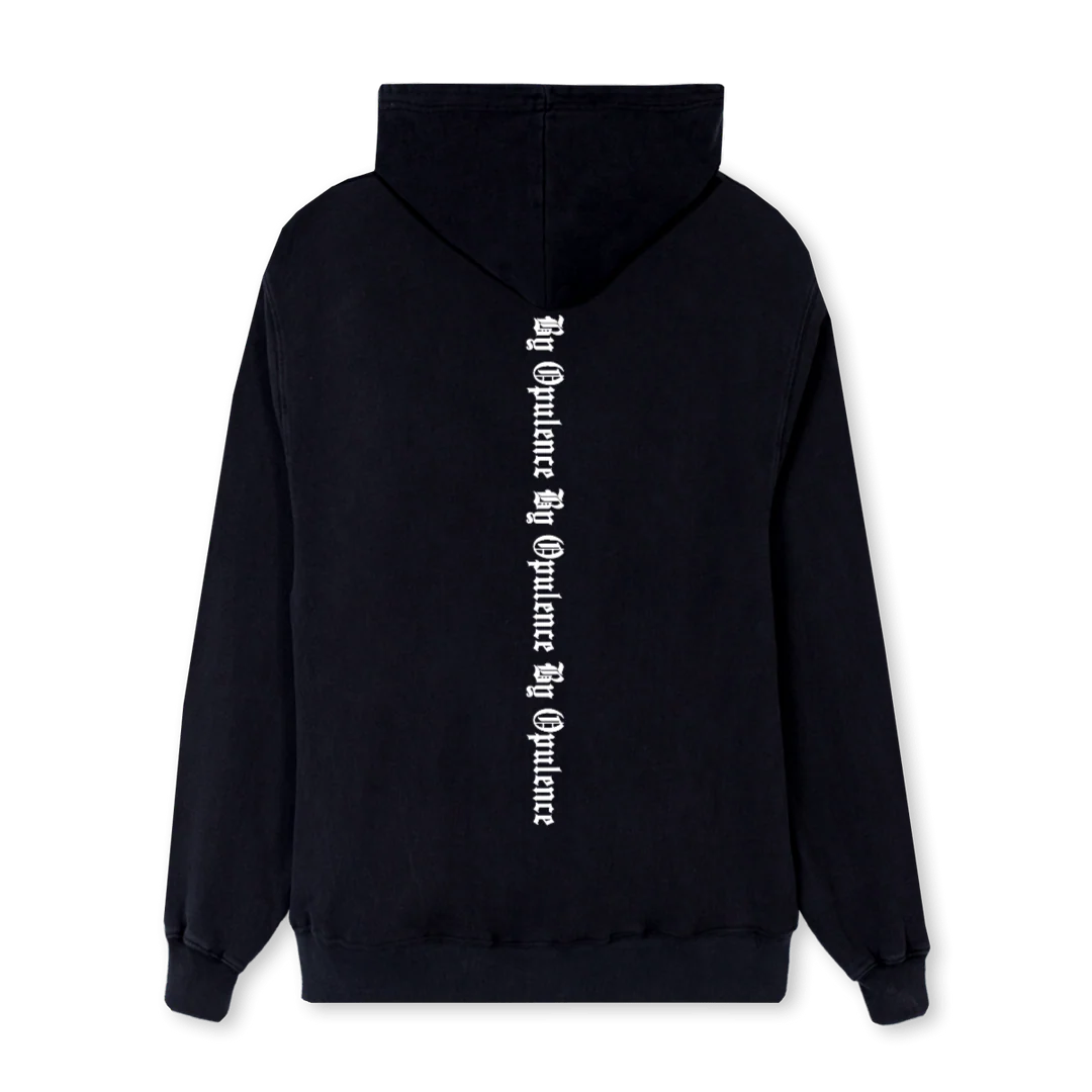 BYOPULENCEHOOD Black Regular Hoodie. - Image 2