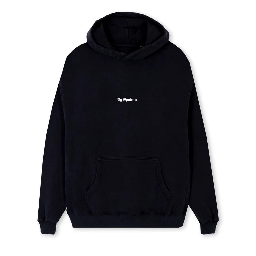BYOPULENCEREGCURVE Black Regular Hoodie.