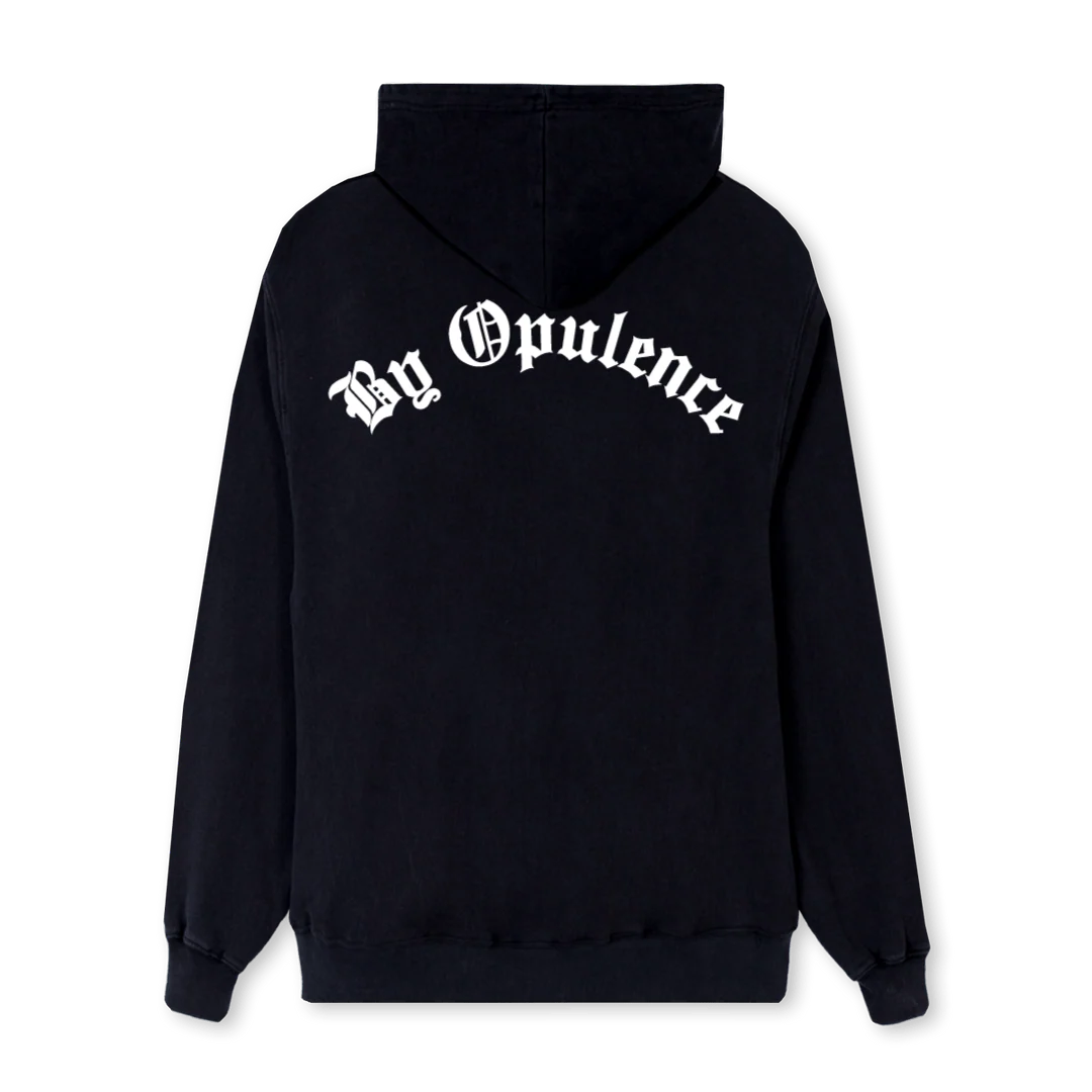 BYOPULENCEREGCURVE Black Regular Hoodie. - Image 2