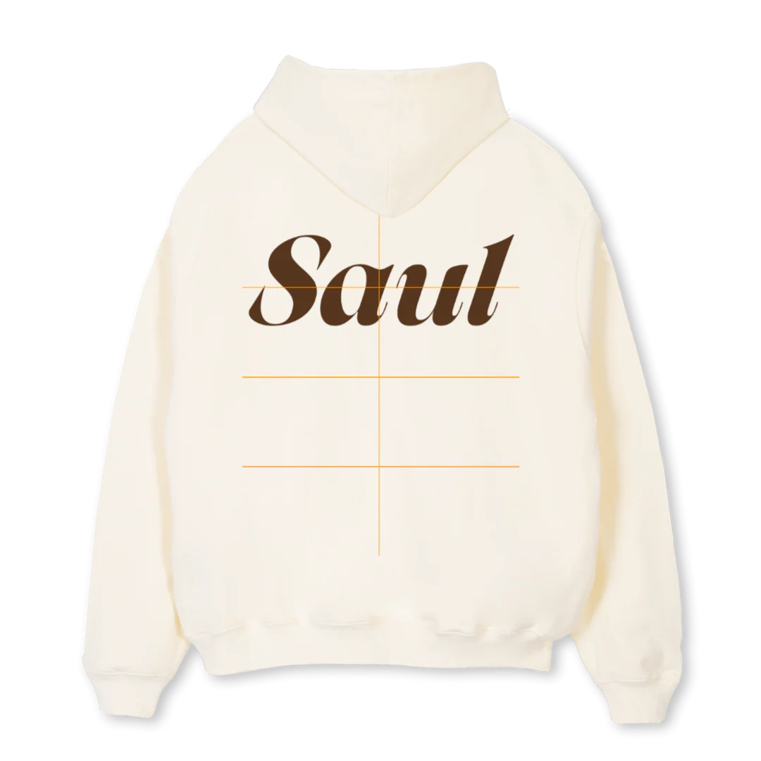 C H Cream Oversized Hoodie. - Image 2