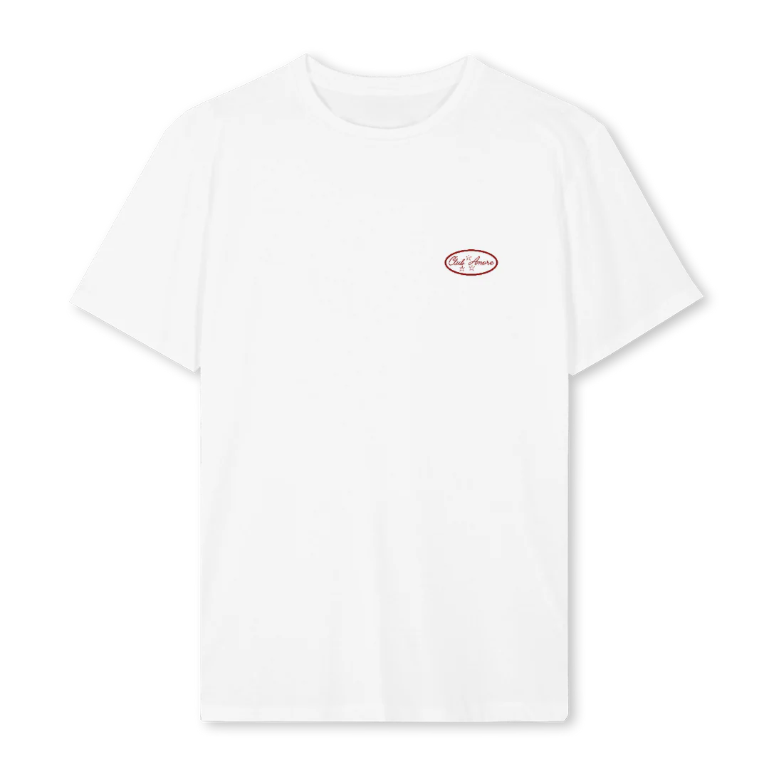 CA White Regular Tee.