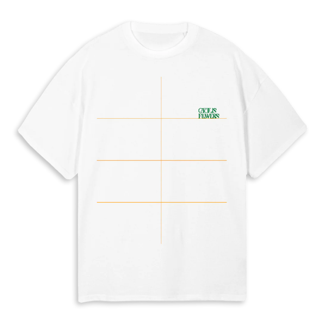 CACTUSGREEN White Oversized Tee.
