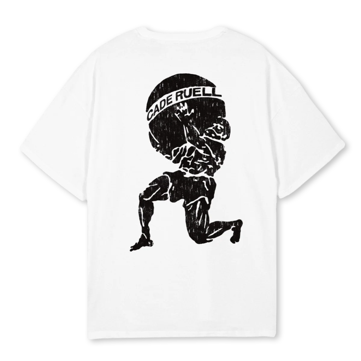 CADE RUELL WEIGHT White Oversized Tee. - Image 2