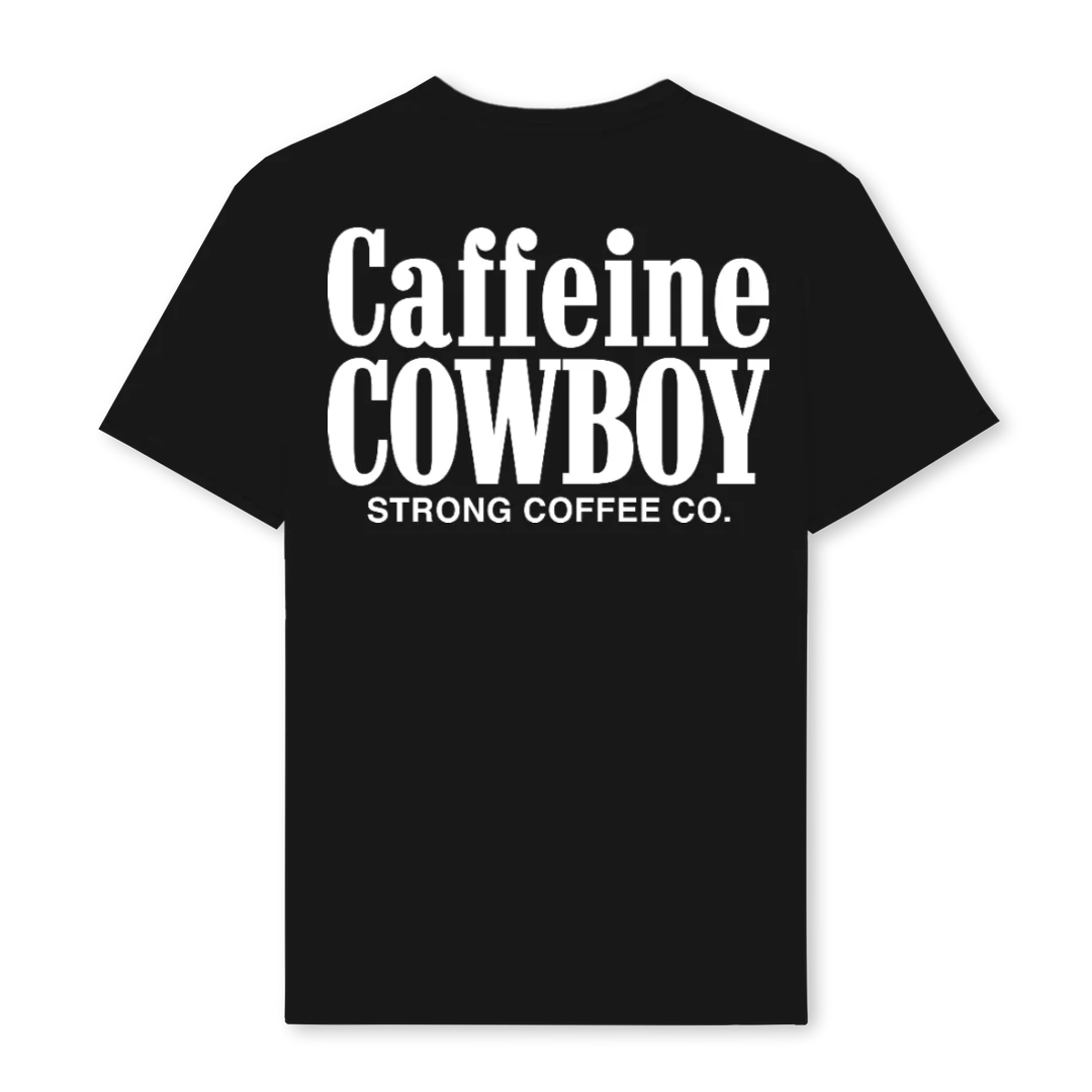 CAFFEINECOW Black Regular Tee. - Image 2