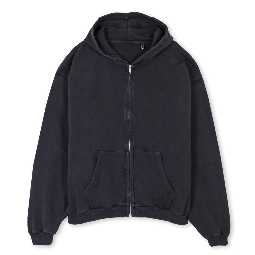 CAKE LOVERS Vintage Black Oversized Zipped Hoodie. - Image 2