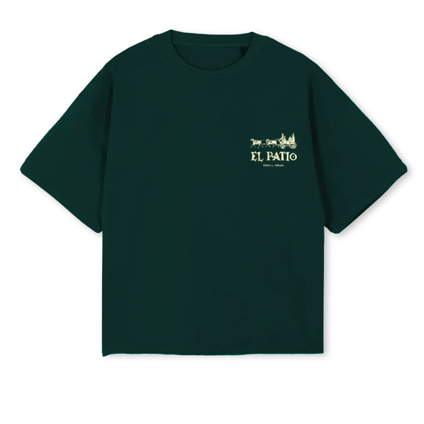 CALMACHAVALTEE Wild Green Oversized Boxy Tee.