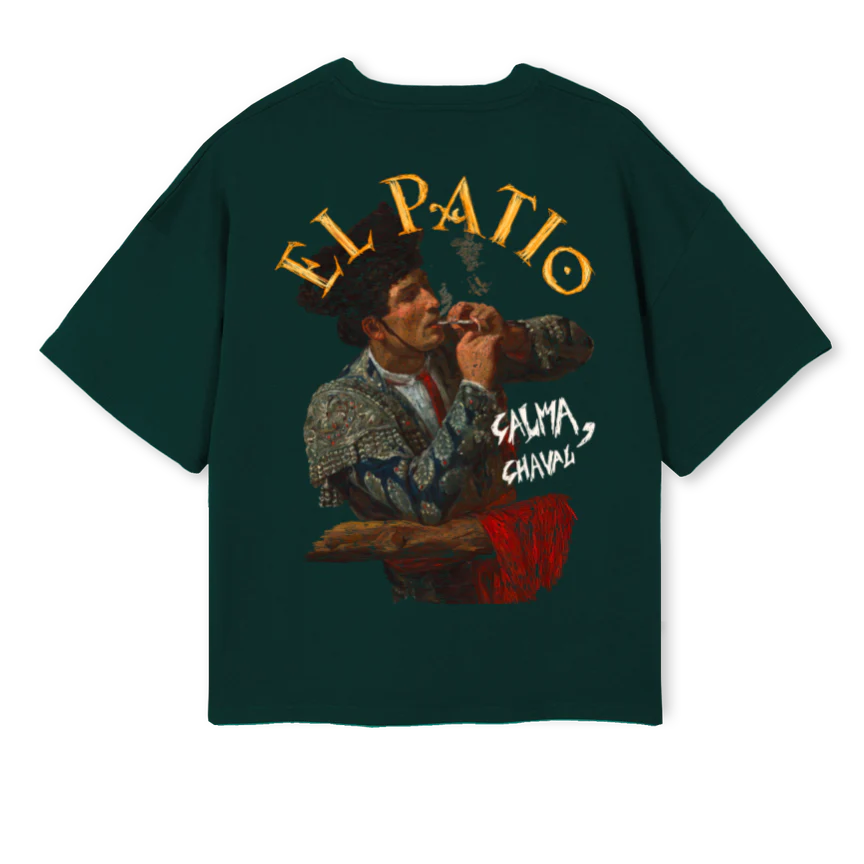 CALMACHAVALTEE Wild Green Oversized Boxy Tee. - Image 2