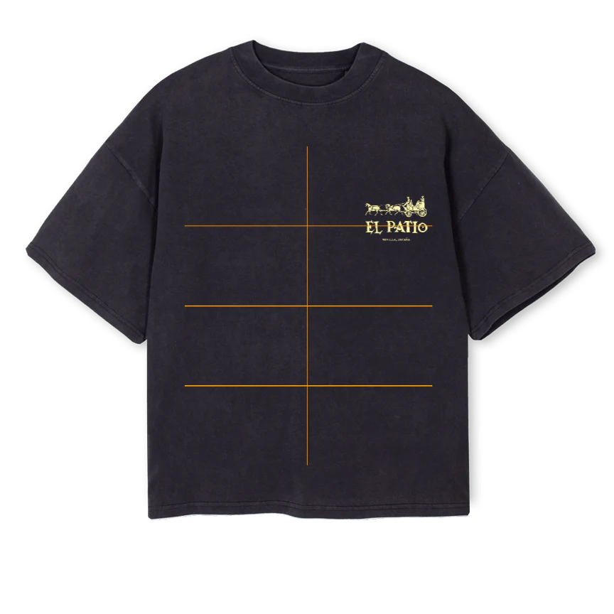 CALMACHAVALVB Vintage Black Oversized Boxy Tee.