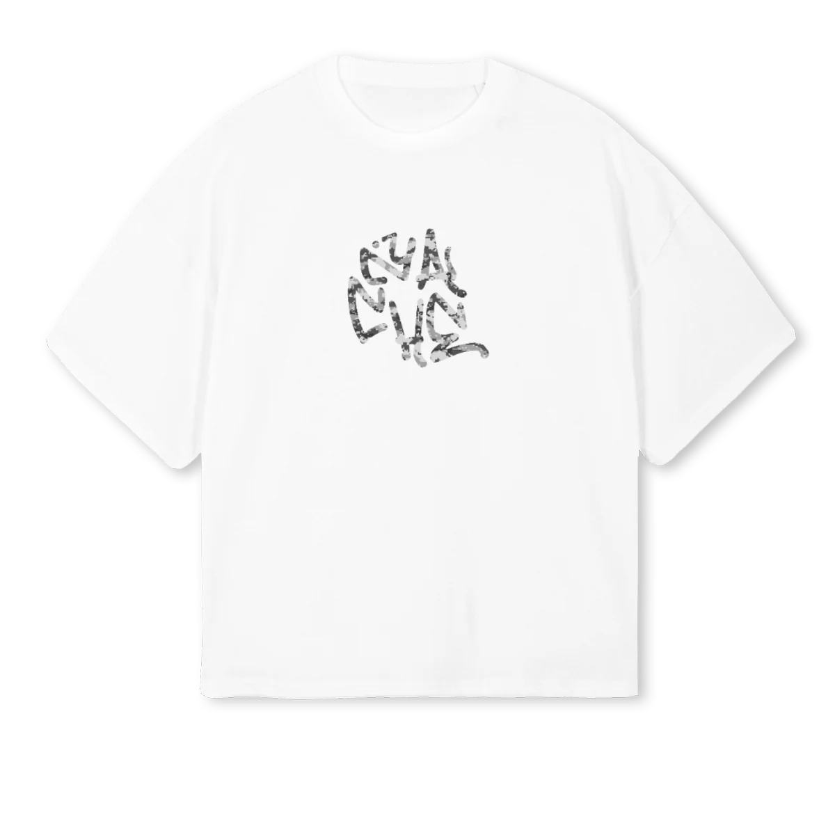 CAMO YACHE White Oversized Boxy Tee.