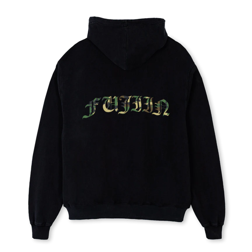 CAMOZIPBACK Black Oversized Zipped Hoodie. - Image 2