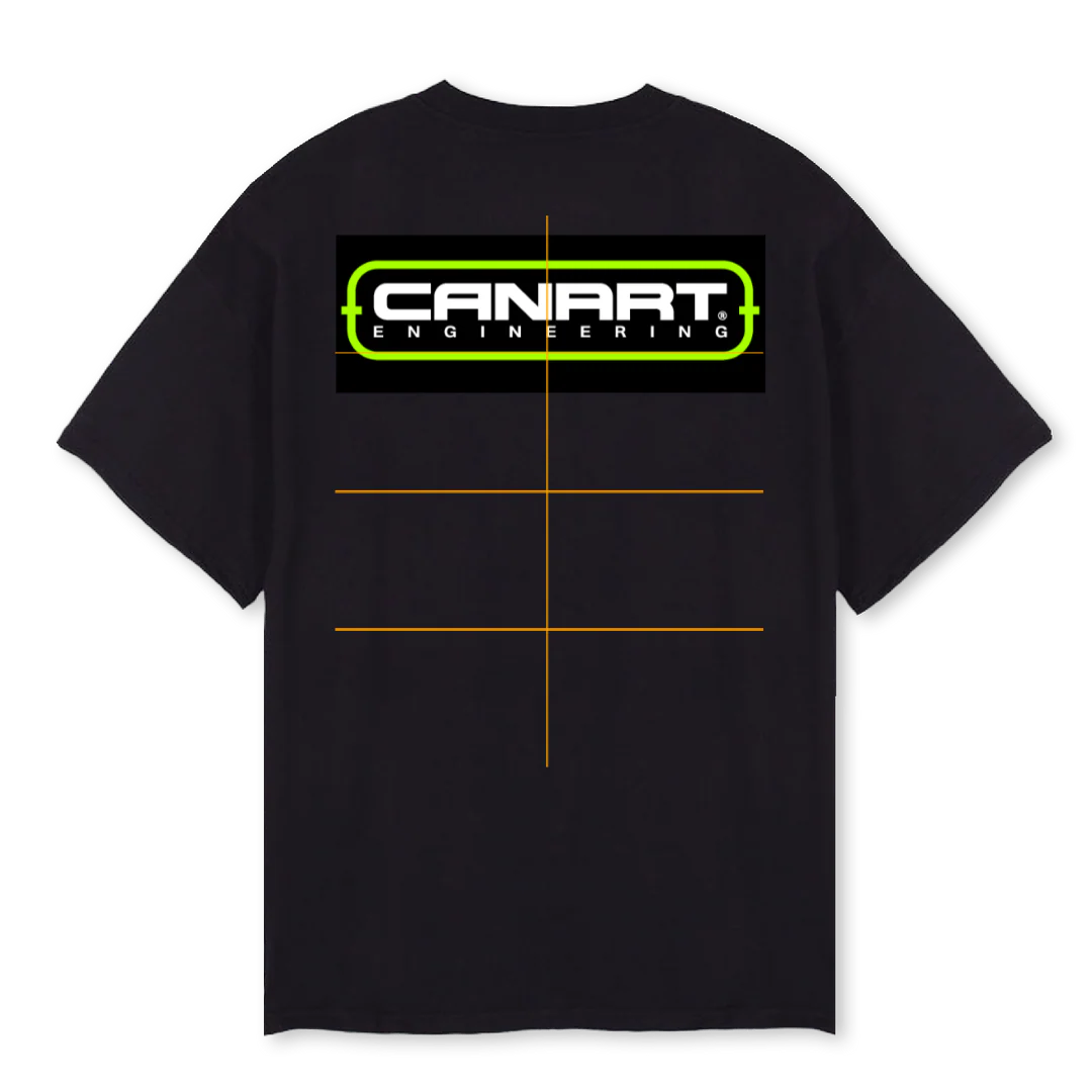 CANARTTEAM Black Oversized Tee. - Image 2