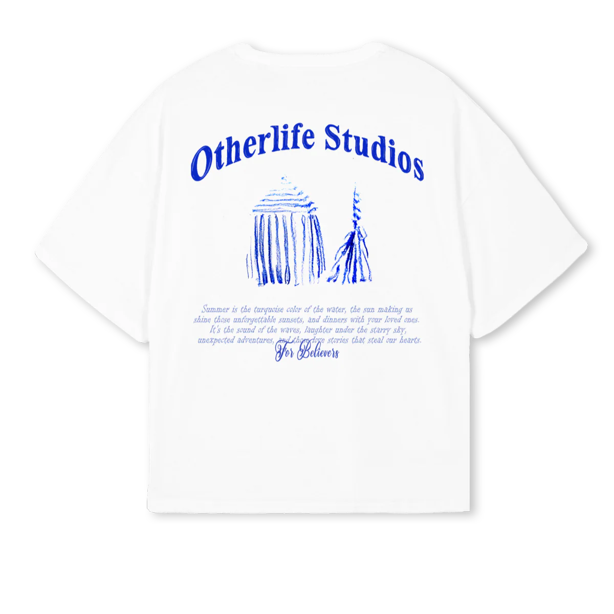 CAPSULAAZUL White Oversized Boxy Tee. - Image 2
